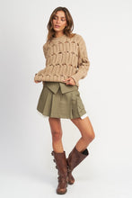 Load image into Gallery viewer, OPEN KNIT SWEATER WITH SLITS
