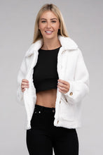 Load image into Gallery viewer, Cozy Sherpa Button-Front Jacket
