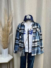 Load image into Gallery viewer, Blue October Flannel Shacket

