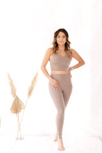 Load image into Gallery viewer, 2 Piece Taupe Work Out Set
