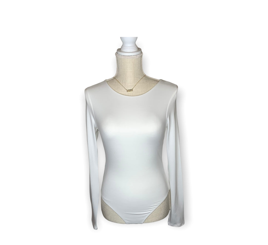 White Long Sleeve Bodysuit