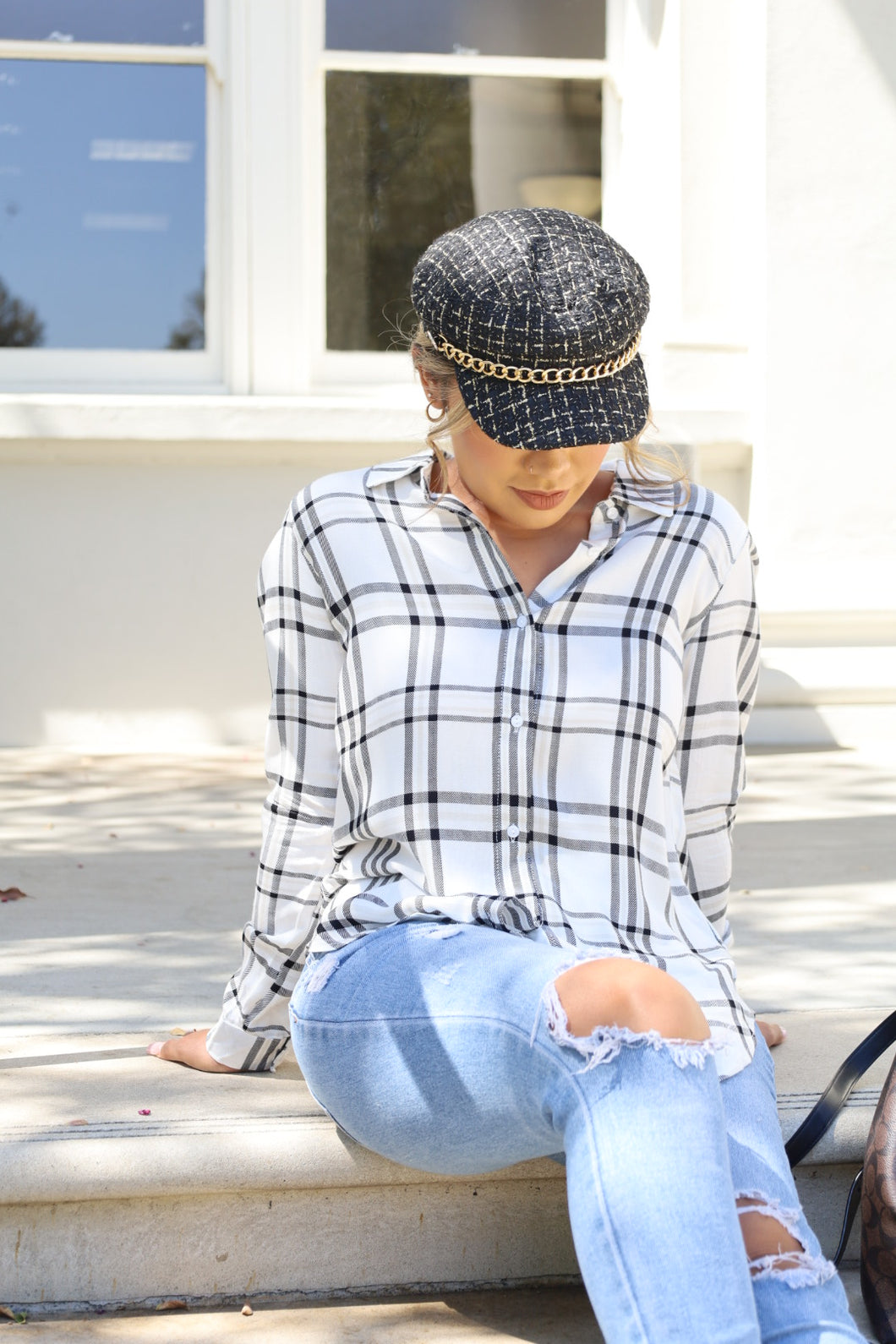 Everyday Plaid Oversize Button Down