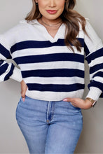 Load image into Gallery viewer, Navy Striped Pull Over
