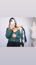 Load image into Gallery viewer, Hunter Green Cardigan
