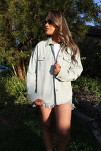 Load image into Gallery viewer, Moss Green Denim Jacket
