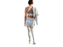 Load image into Gallery viewer, 3 Piece Light Grey Workout Set
